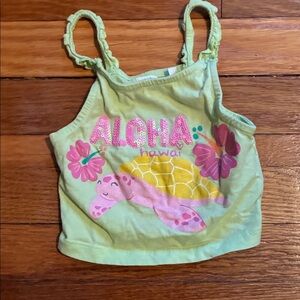 SFERRA Kids Lime Green Camisole with Turtle Design